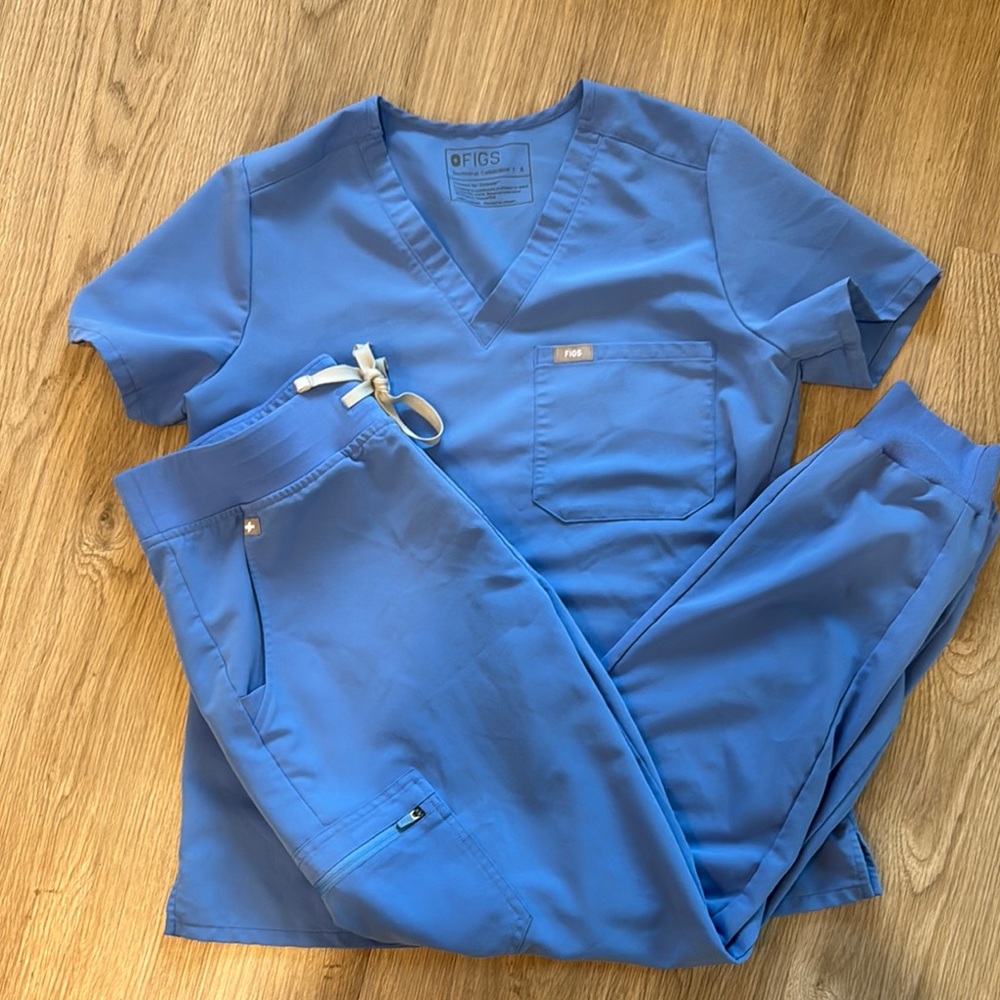 Figs Blue Scrub Set